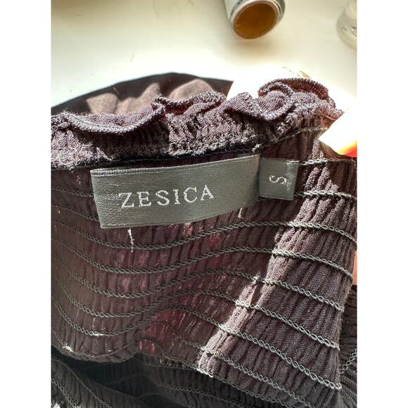 Zesica Women’s Black Tie-Strap Smocked Maxi Dress US S - Picture 9 of 15